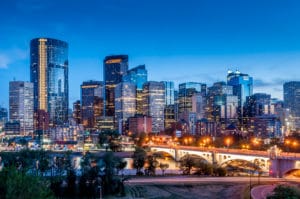 Calgary Skyline Nighttime
